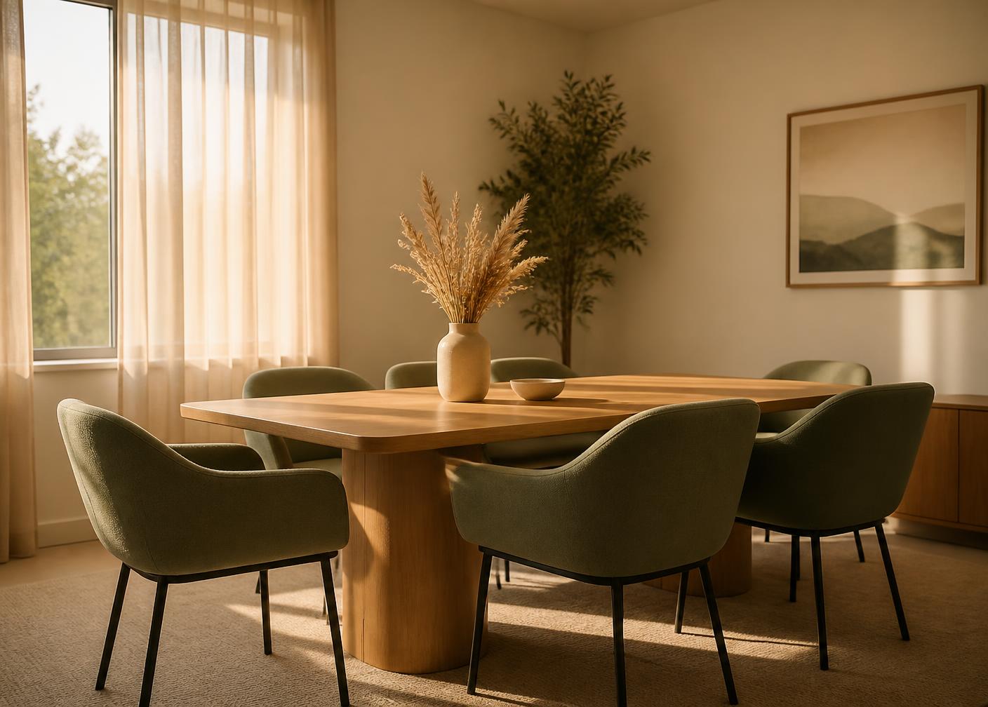 A warm, welcoming meeting space prepared for a consultation